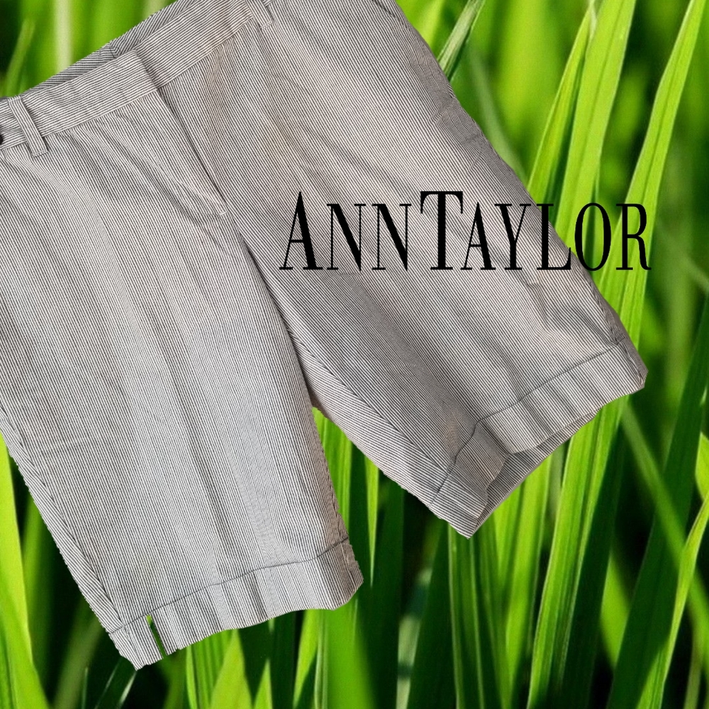 Ann Taylor Pinstriped Bermuda Shorts